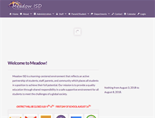 Tablet Screenshot of meadowisd.net